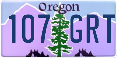OR license plate 107GRT
