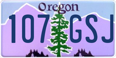OR license plate 107GSJ