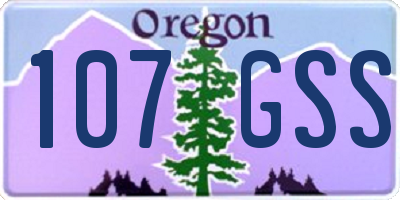 OR license plate 107GSS