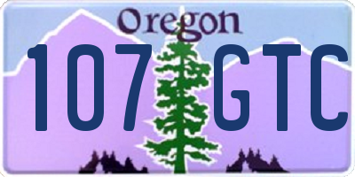 OR license plate 107GTC