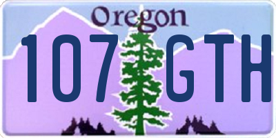 OR license plate 107GTH