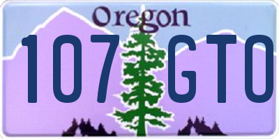 OR license plate 107GTO