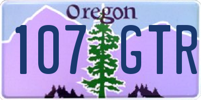 OR license plate 107GTR