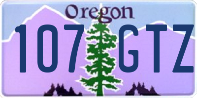 OR license plate 107GTZ