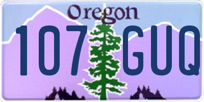 OR license plate 107GUQ