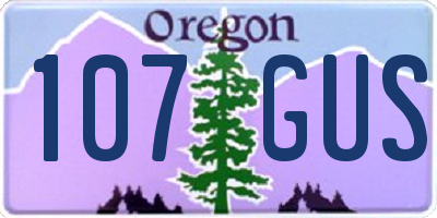 OR license plate 107GUS