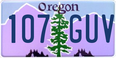 OR license plate 107GUV