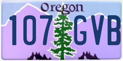 OR license plate 107GVB