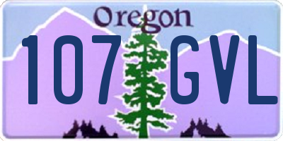 OR license plate 107GVL