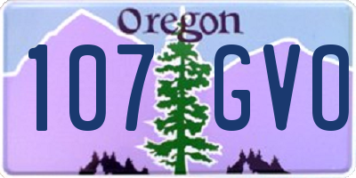 OR license plate 107GVO