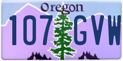 OR license plate 107GVW