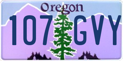OR license plate 107GVY