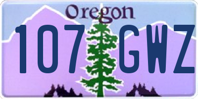OR license plate 107GWZ