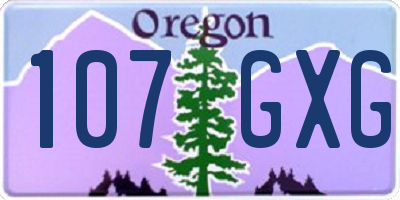 OR license plate 107GXG