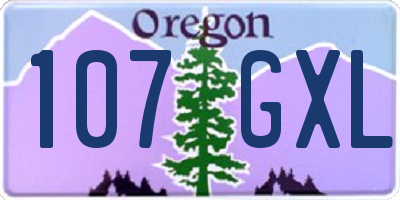 OR license plate 107GXL