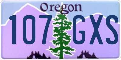 OR license plate 107GXS