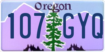 OR license plate 107GYQ