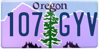 OR license plate 107GYV