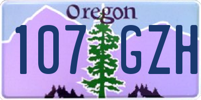 OR license plate 107GZH