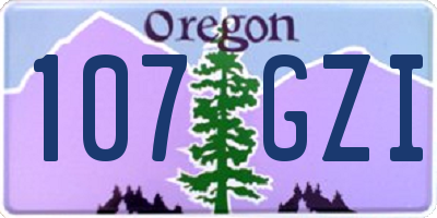 OR license plate 107GZI