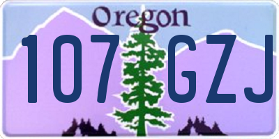 OR license plate 107GZJ