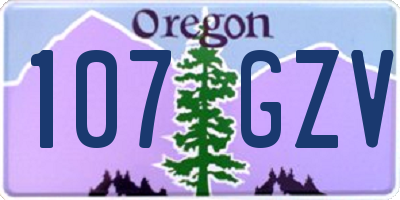 OR license plate 107GZV