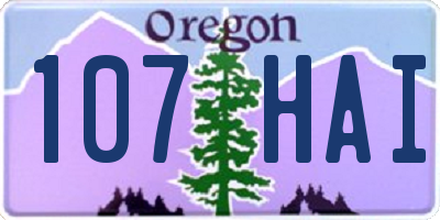 OR license plate 107HAI