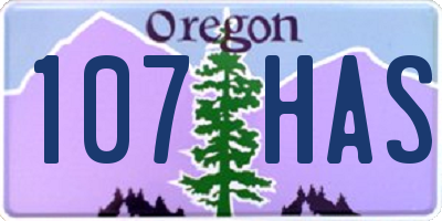 OR license plate 107HAS