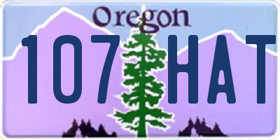 OR license plate 107HAT