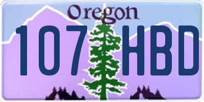 OR license plate 107HBD
