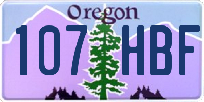 OR license plate 107HBF
