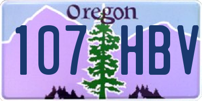 OR license plate 107HBV