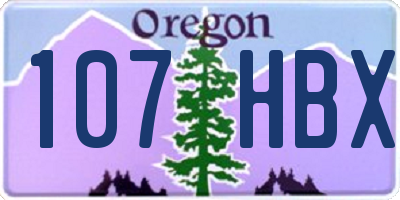 OR license plate 107HBX