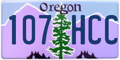 OR license plate 107HCC