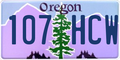 OR license plate 107HCW