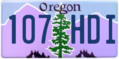 OR license plate 107HDI