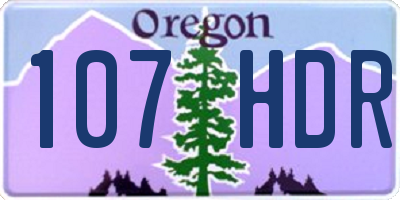 OR license plate 107HDR