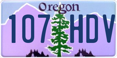 OR license plate 107HDV