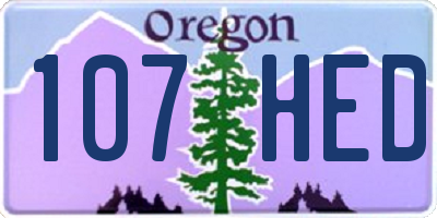 OR license plate 107HED