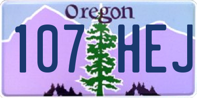 OR license plate 107HEJ
