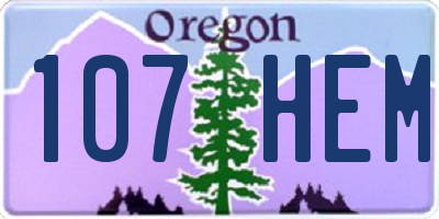 OR license plate 107HEM