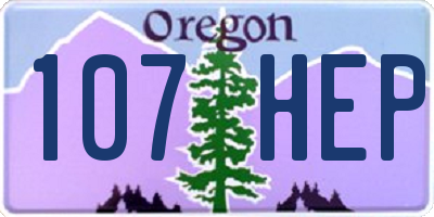 OR license plate 107HEP