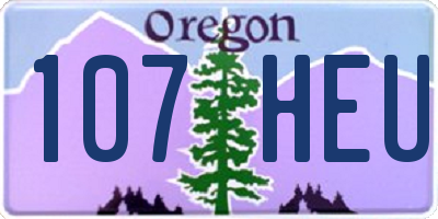 OR license plate 107HEU