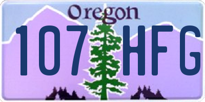 OR license plate 107HFG