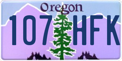 OR license plate 107HFK