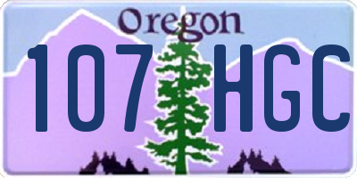 OR license plate 107HGC