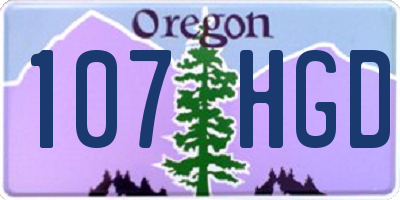 OR license plate 107HGD