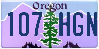 OR license plate 107HGN