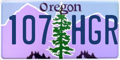 OR license plate 107HGR