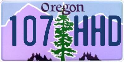 OR license plate 107HHD
